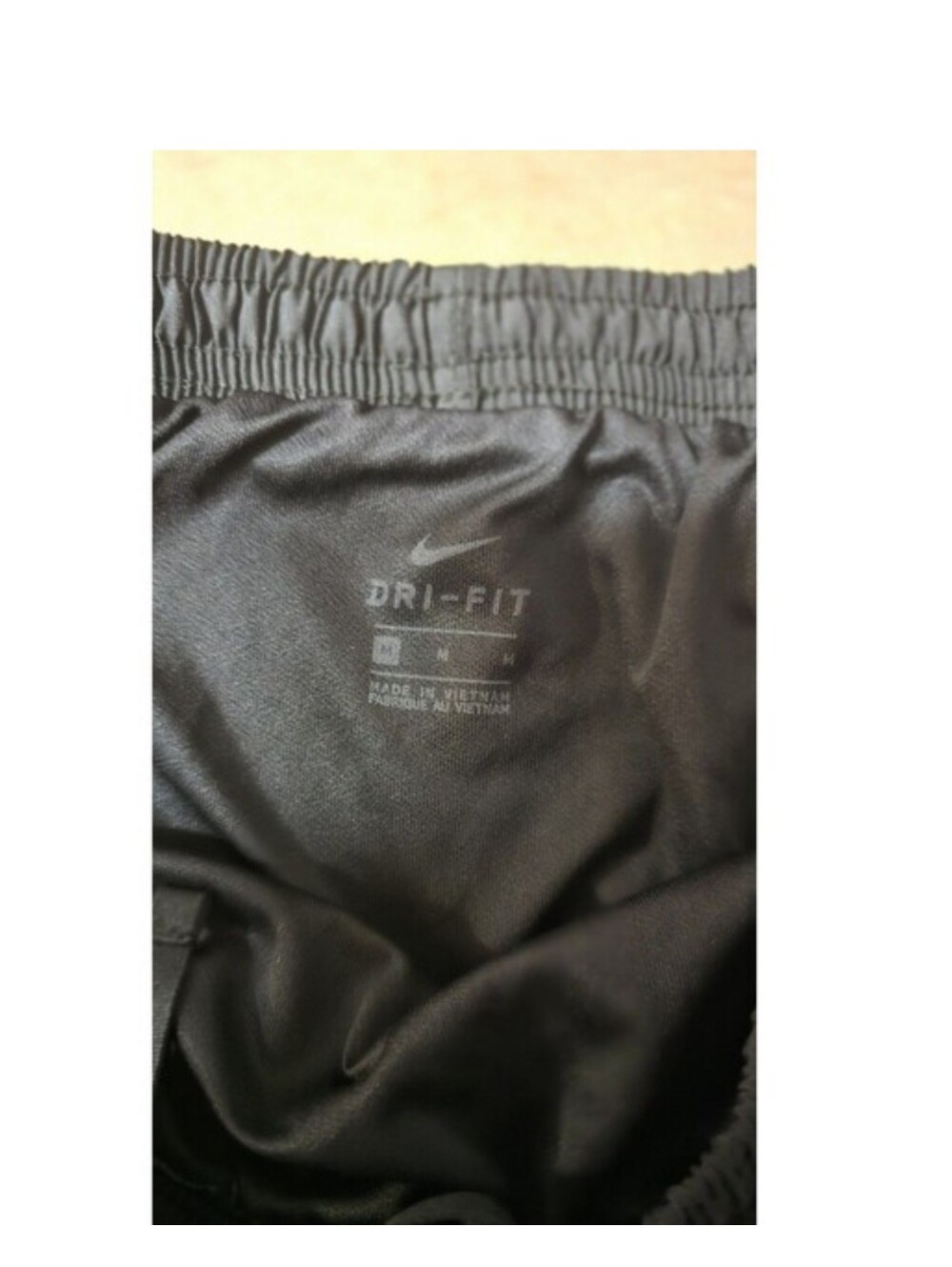 Nike Black Athletic Running Shorts with White Trim - Picture 4 of 6